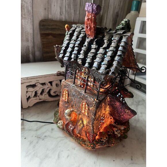 Fiber Optic‎ Lighted Haunted House Rotating Ghost 2005 Halloween Witch Pumpkins - Picture 2 of 8